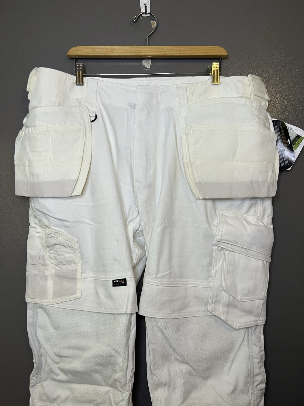 Mascot Cargo Pants Mens 42x30 White Madrid Hardwear Workwear 15031-010-06